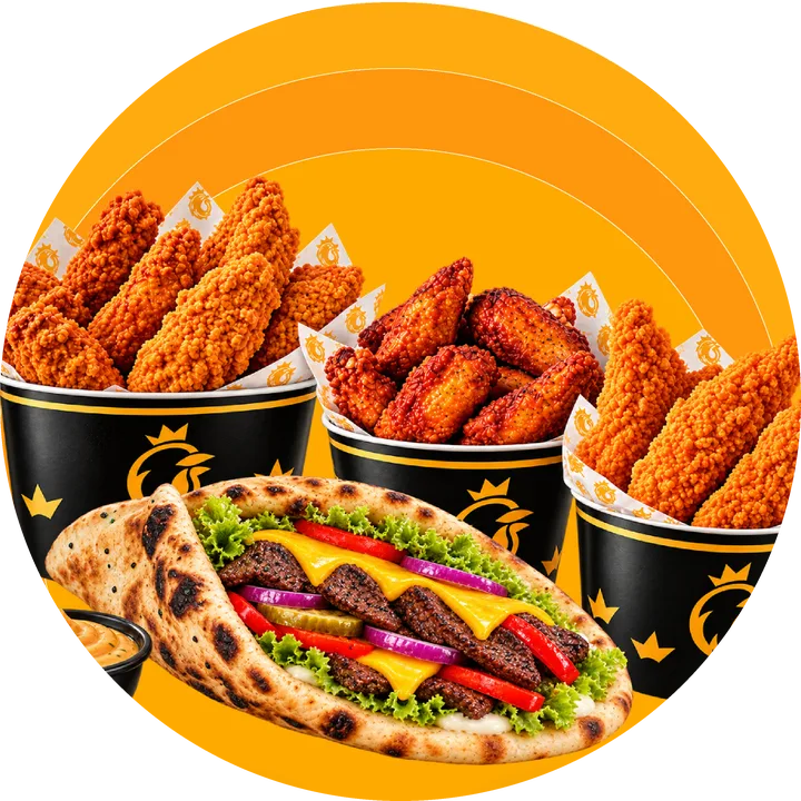 Tenders, wings et cheese naan Master Cruisty